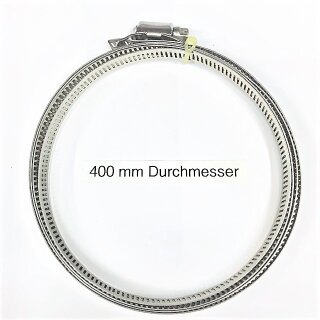 V2A Edelstahlschellen für Trommelfilter 400 mm Ø