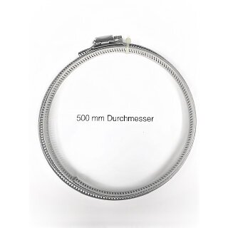 V2A Edelstahlschellen für Trommelfilter 500 mm Ø